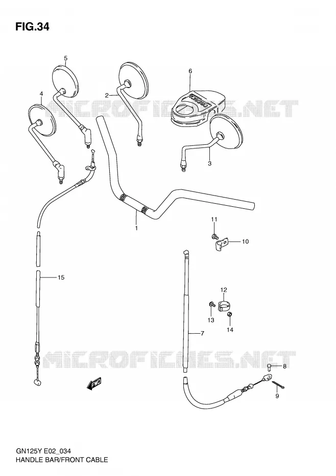 STUUR - KABELS Suzuki MOTO 125 GN 2000  GN125EY(E2)