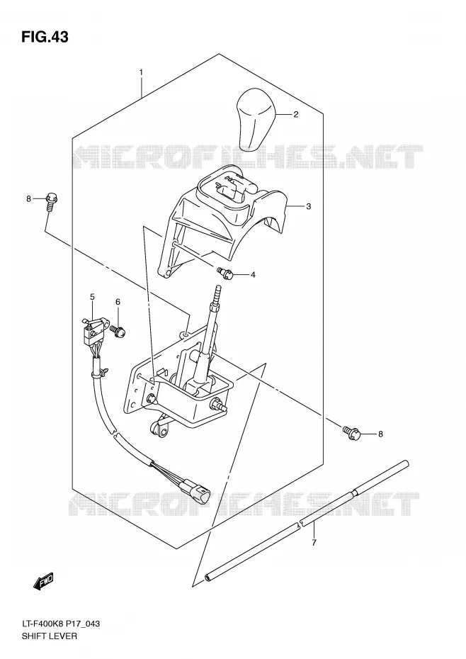 VERSNELLINGSPOOK Suzuki QUAD 400 KINGQUAD 2010  LT-F400L0(P17)