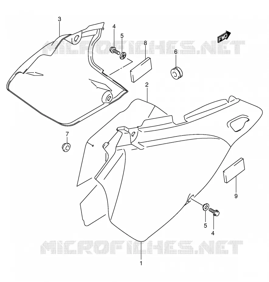 ACHTER KUIP  (MODELE K3/K4) Suzuki MOTO 400 DR-Z 2004  DR-Z400EK4(E3/E28)