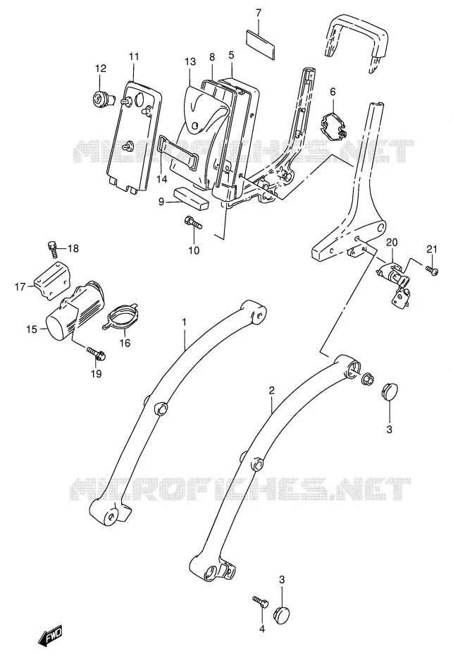 BACKREST (MODELE S) Suzuki MOTO 600 INTRUDER 1995  VS600GLS(E2)