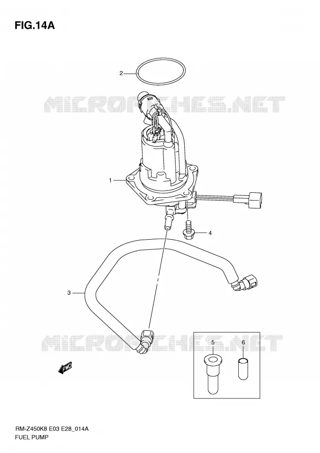 BENZINE POMP (RM-Z450L1) Suzuki MOTO 450 RM-Z 2011  RM-Z450L1(E3/E28)