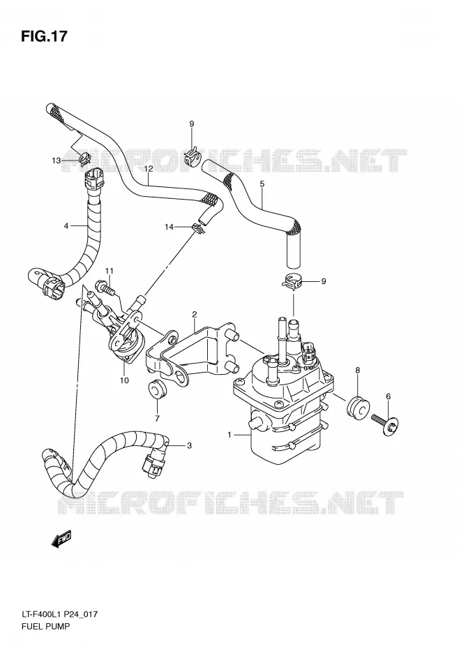 BENZINE POMP Suzuki QUAD 400 KINGQUAD 2011  LT-F400L1(P24)