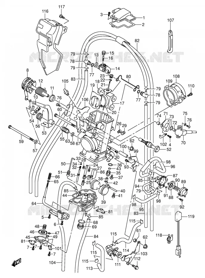 CARBURATOR (MODEL K3/K4) Suzuki MOTO 400 DR-Z 2000  DR-Z400EY(E3/E28)