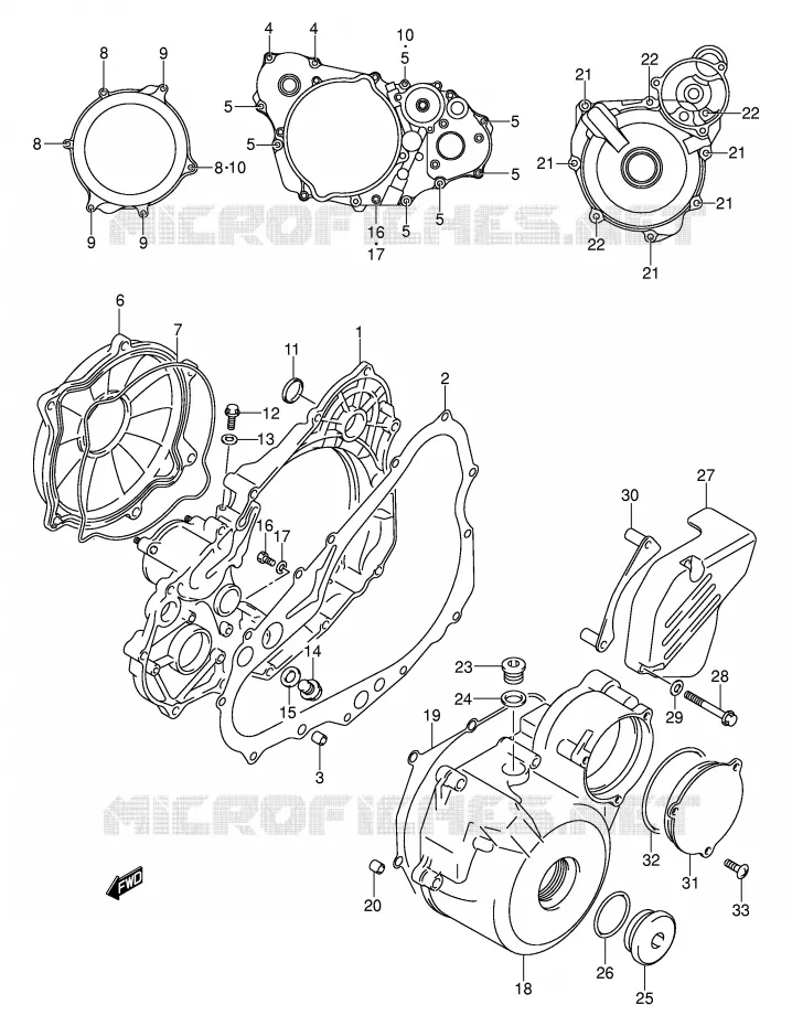 CASING (DR-Z400EY/EK1/EK2/EK3/EK4) Suzuki MOTO 400 DR-Z 2000  DR-Z400Y(E3/E28)