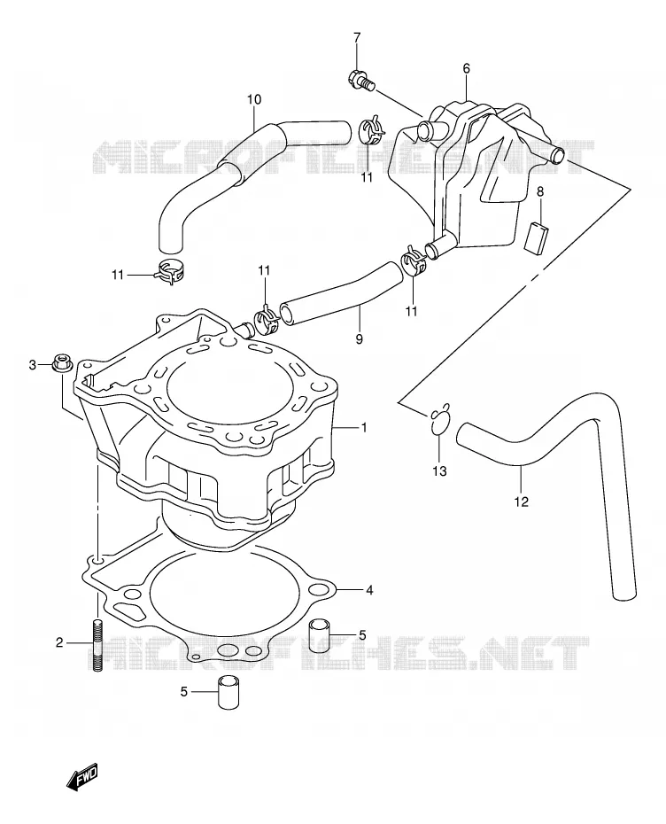 CILINDER Suzuki MOTO 400 DR-Z 2002  DR-Z400EK2(E3/E28)