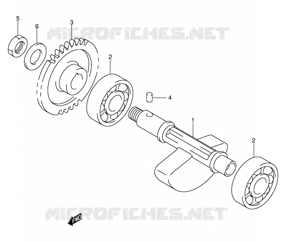 CRANK BALANCER Suzuki MOTO 400 DR-Z 2002  DR-Z400EK2(E3/E28)