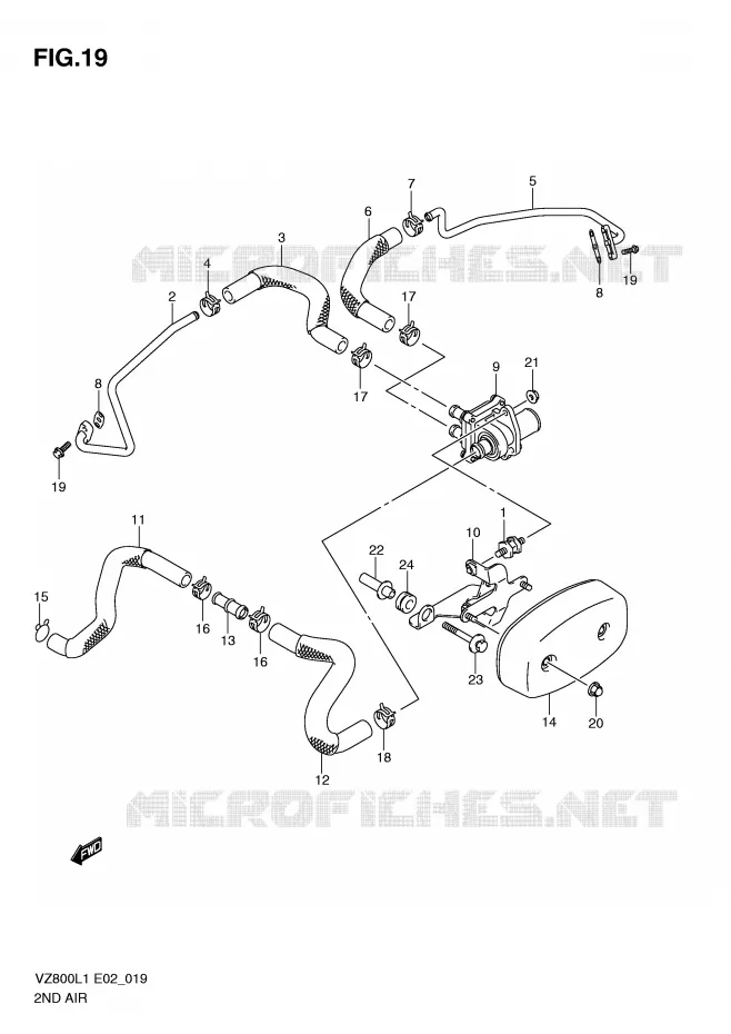 FUEL EVAP SYSTEM Suzuki MOTO 800 MARAUDER 2011  VZ800L1(E2)