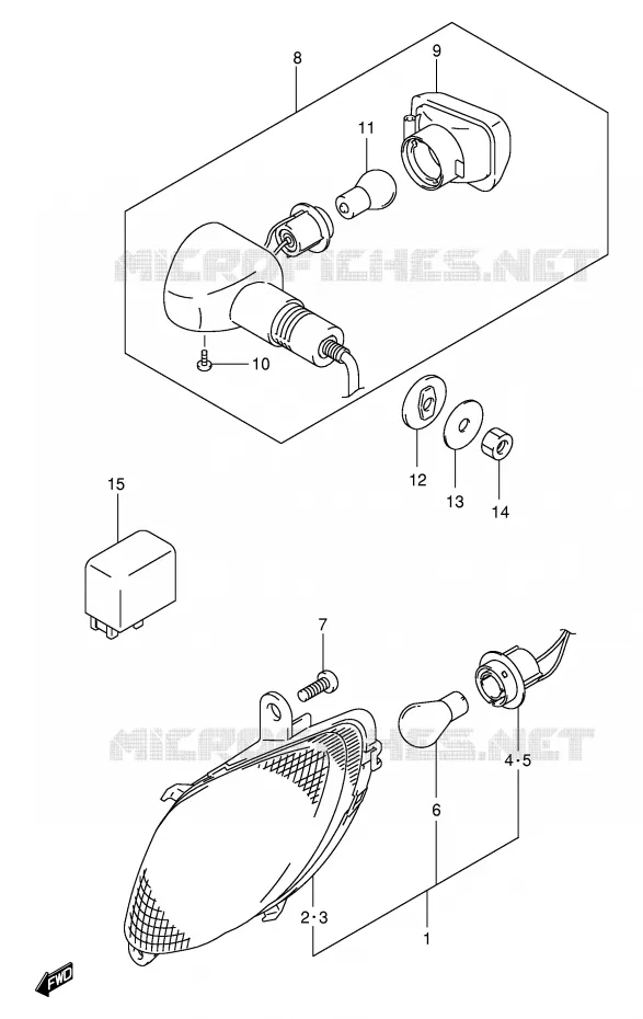INDICATOREN Suzuki MOTO 1300 HAYABUSA 2003  GSX1300RU2K3(E2)