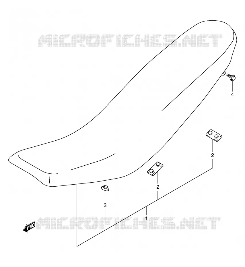 SEAT (MODELE K2/K3/K4) Suzuki MOTO 400 DR-Z 2003  DR-Z400EK3(E3/E28)