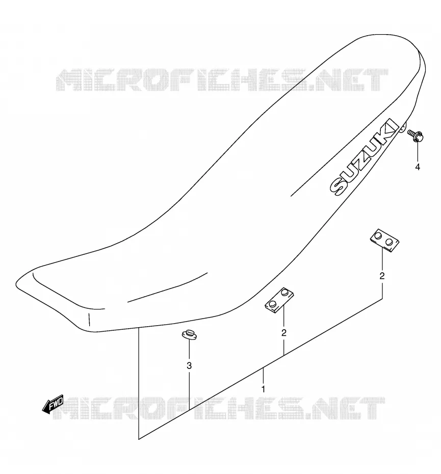 SEAT (MODELE Y/K1) Suzuki MOTO 400 DR-Z 2002  DR-Z400EK2(E3/E28)