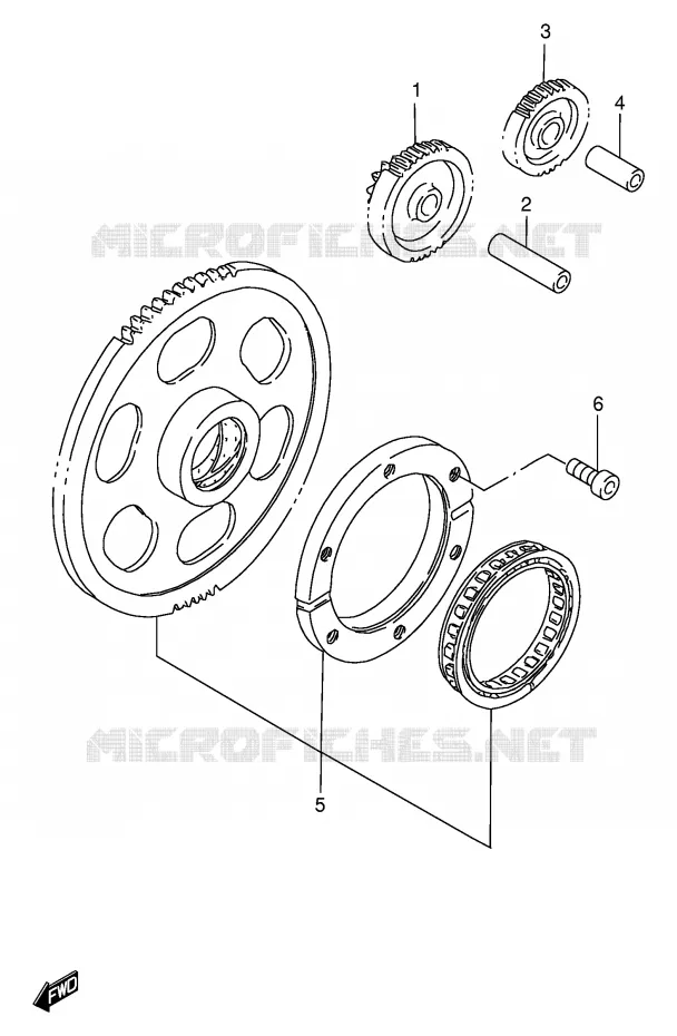 STARTMOTOR CLUTCH Suzuki MOTO 600 INTRUDER 1995  VS600GLS(E2)