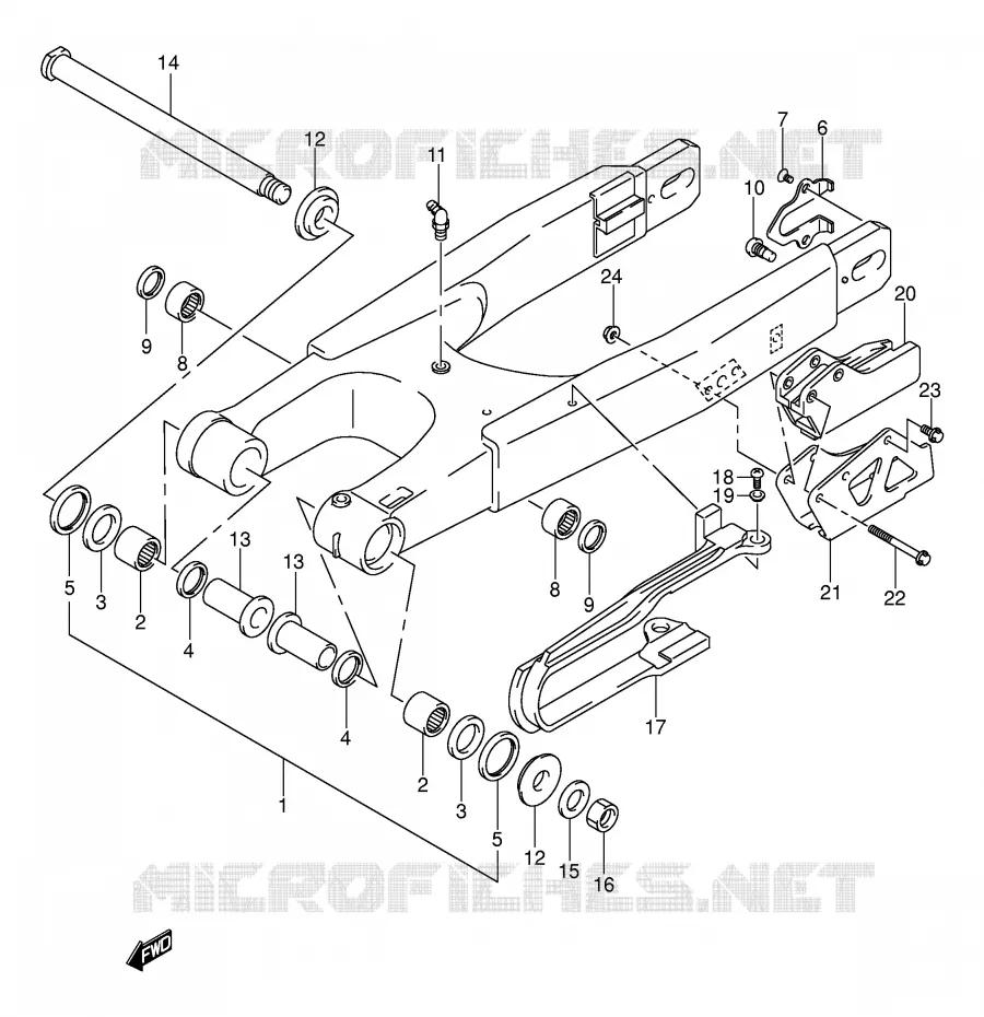 SWINGARM Suzuki MOTO 400 DR-Z 2001  DR-Z400K1(E3/E28)