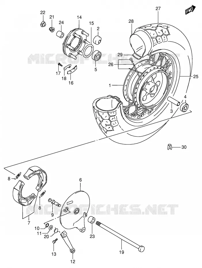 ACHTERWIEL Suzuki MOTO 600 INTRUDER 1997  VS600GLFV(E2)