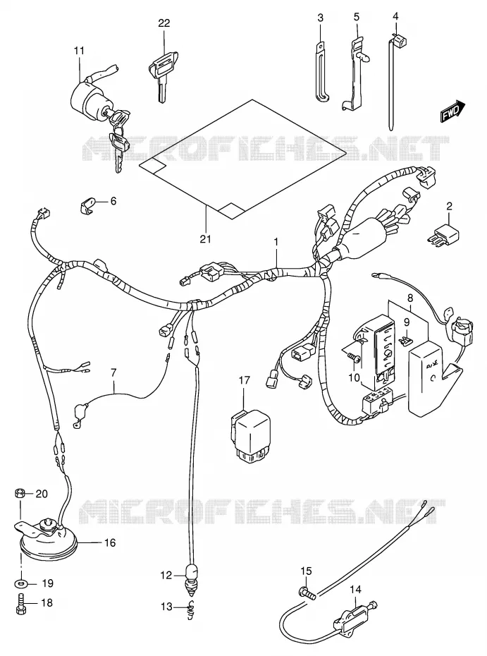 BEDRADING (MODELE S) Suzuki MOTO 600 INTRUDER 1997  VS600GLUV(E2)