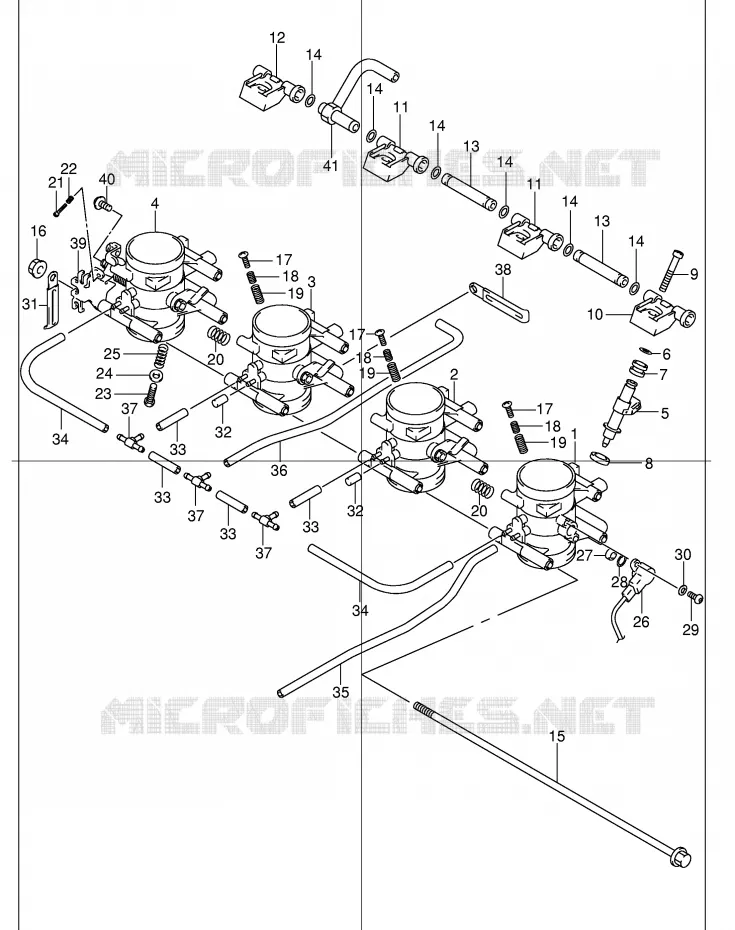 BRANDSTOFINJECTIE ASSY (MODELE K1) Suzuki MOTO 1300 HAYABUSA 2003  GSX1300RK3(E2)