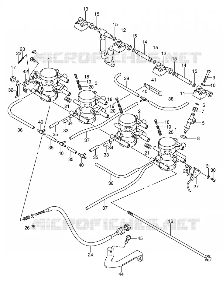 BRANDSTOFINJECTIE ASSY (MODELE X/Y) Suzuki MOTO 1300 HAYABUSA 2003  GSX1300RU2K3(E2)
