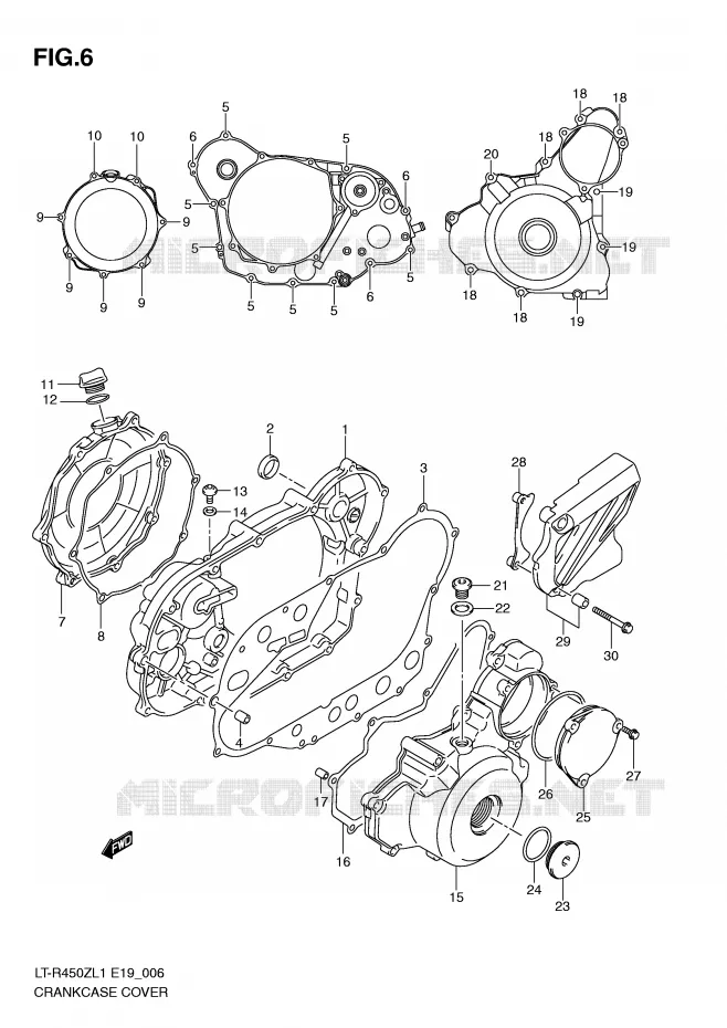 CARTERDEKSEL (LT-R450ZL1 E19) Suzuki QUAD 450 QUADRACER 2011  LT-R450ZL1(E19)