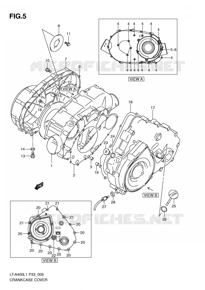 CASING Suzuki QUAD 400 KINGQUAD 2011  LT-A400L1(P33)