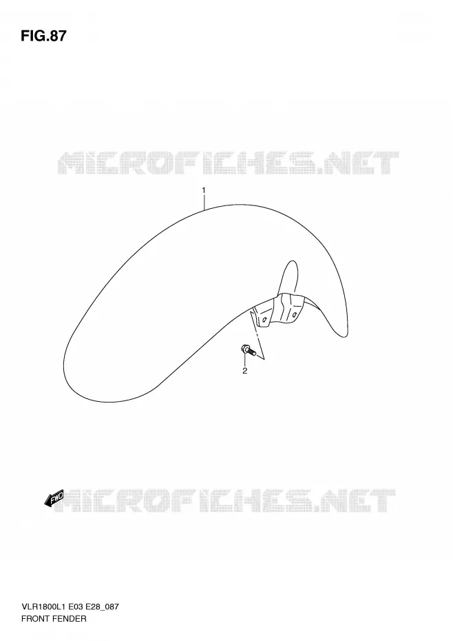 FRONT FENDER (VLR1800L1 E33) Suzuki MOTO 1800 BOULEVARD 2011  VLR1800TL1(E3/E28)