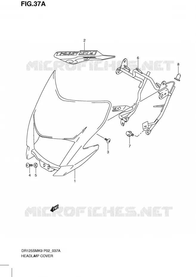 HEADLIGHT COVER (MODEL L0) Suzuki MOTO 125 DR 2010  DR125SML0