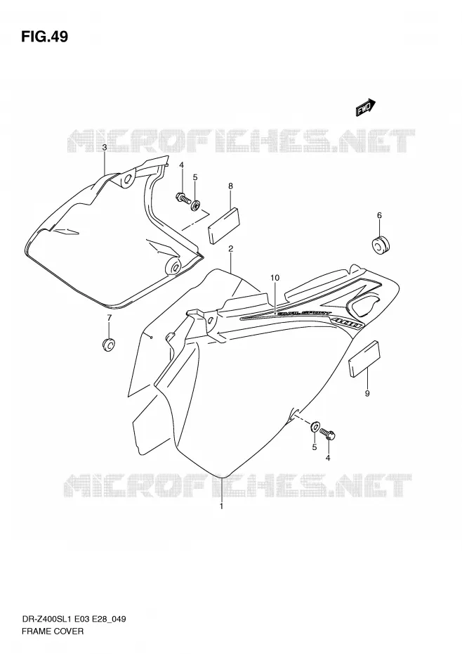 KUIP (DR-Z400SL1 E33) Suzuki MOTO 400 DR-Z 2011  DR-Z400SL1(E3/E28)