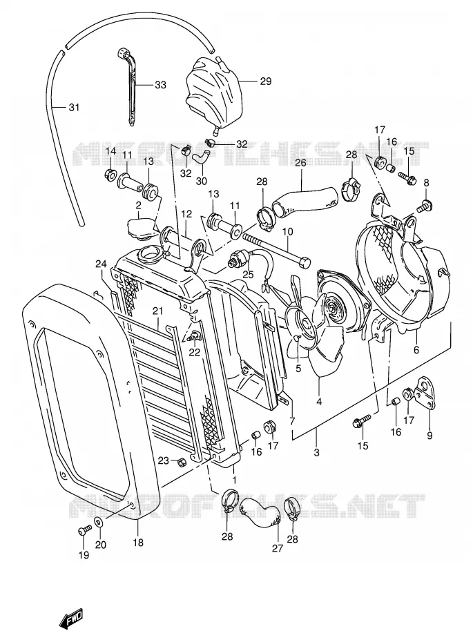 RADIATOR Suzuki MOTO 600 INTRUDER 1996  VS600GLUT(E2)