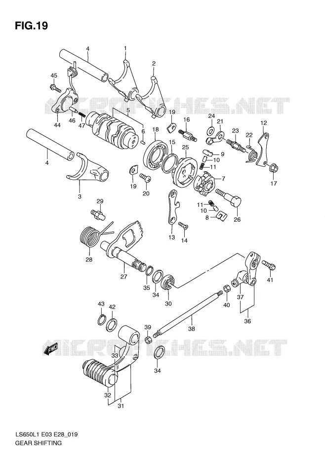 SCHAKELEN ASSY Suzuki MOTO 650 BOULEVARD 2011  LS650L1(E3/E28)