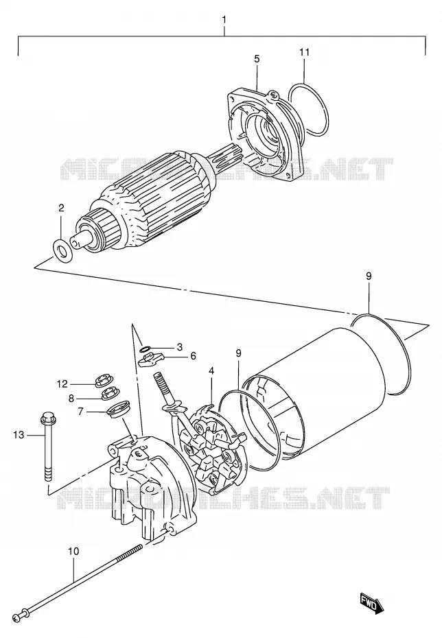 STARTMOTOR Suzuki MOTO 600 INTRUDER 1995  VS600GLUS(E2)