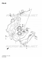 BENZINETANK voor Suzuki KINGQUAD 500 2011