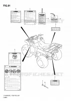 ETIKET (LT A500XPL1 P33) voor Suzuki KINGQUAD 500 2011