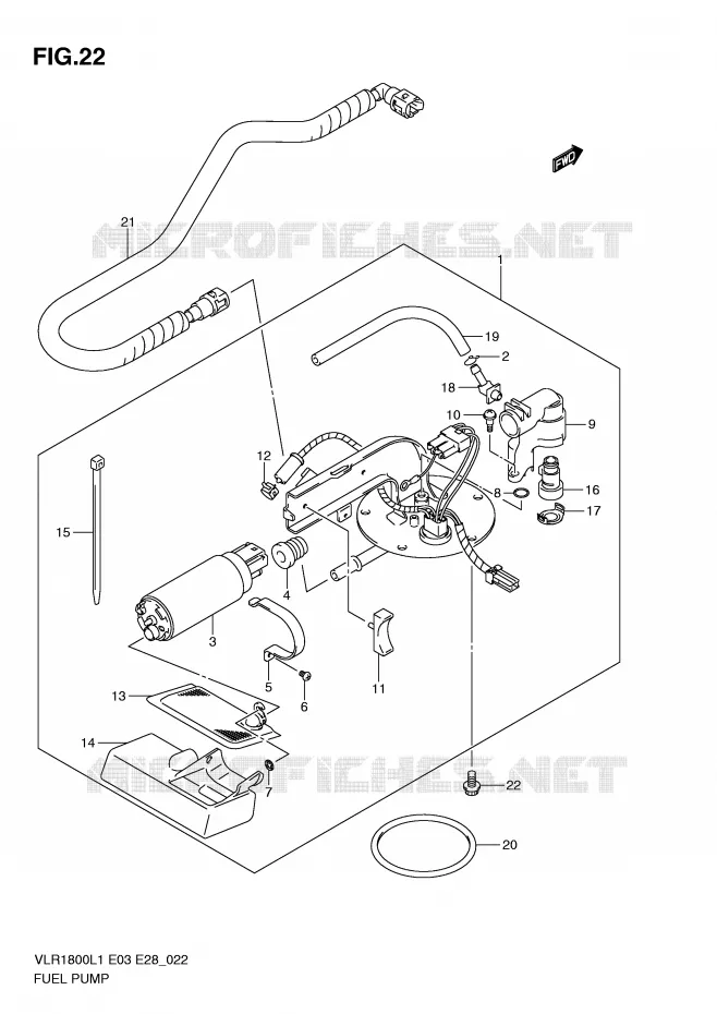 BENZINE POMP Suzuki MOTO 1800 BOULEVARD 2011  VLR1800TL1(E3/E28)