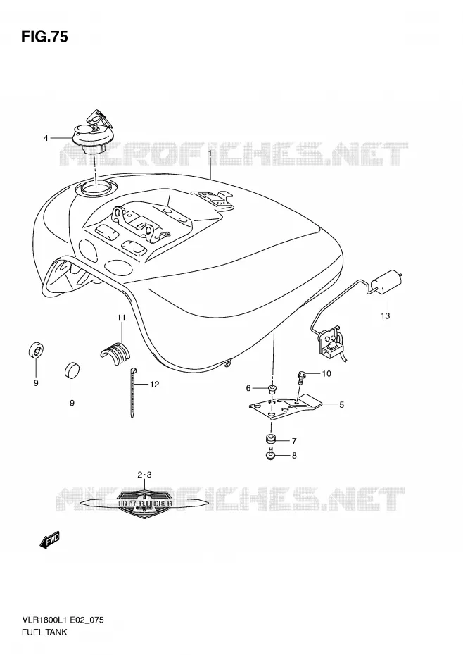 BENZINETANK (VLR1800TL1 E2) Suzuki MOTO 1800 INTRUDER 2011  VLR1800L1(E2)