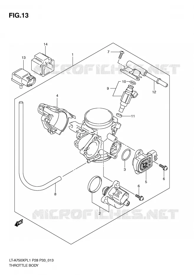 BRANDSTOFINJECTIE ASSY Suzuki QUAD 750 KINGQUAD 2011  LT-A750XPZL1(P28/P33)