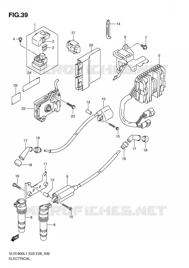 ELEKTRISCH (VLR1800TL1 E28) Suzuki MOTO 1800 BOULEVARD 2011  VLR1800TL1(E3/E28)