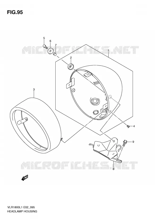HEADLIGHT BOWL Suzuki MOTO 1800 INTRUDER 2011  VLR1800UFL1(E2)