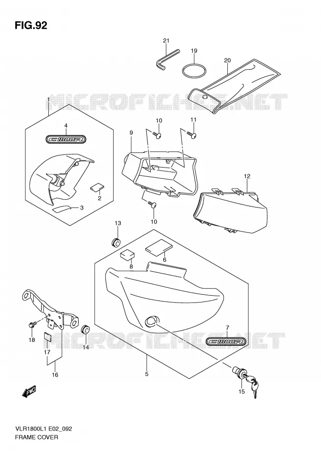 KUIP (VLR1800UFL1 E19) Suzuki MOTO 1800 INTRUDER 2011  VLR1800TL1(E2)