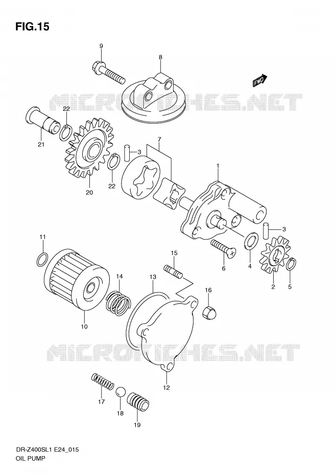OLIEPOMP Suzuki MOTO 400 DR-Z 2011  DR-Z400SL1(E24)