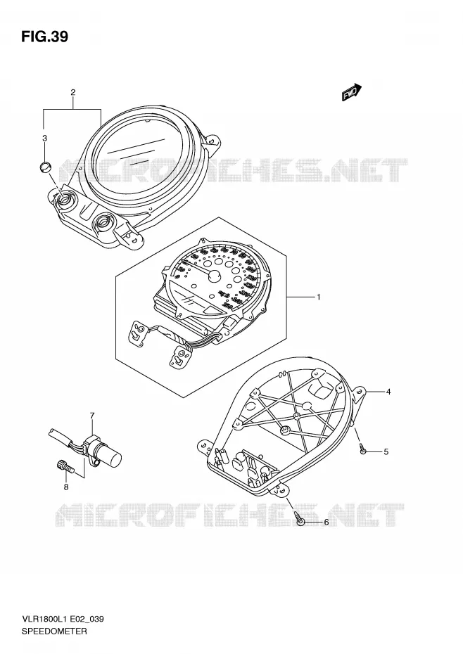SNELHEIDSMETER (VLR1800L1 E24) Suzuki MOTO 1800 INTRUDER 2011  VLR1800UFL1(E2)
