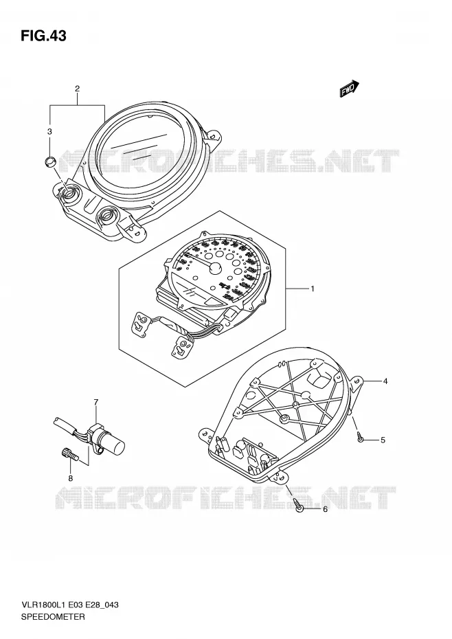 SNELHEIDSMETER (VLR1800L1 E33) Suzuki MOTO 1800 INTRUDER 2011  VLR1800TL1(E3/E28)