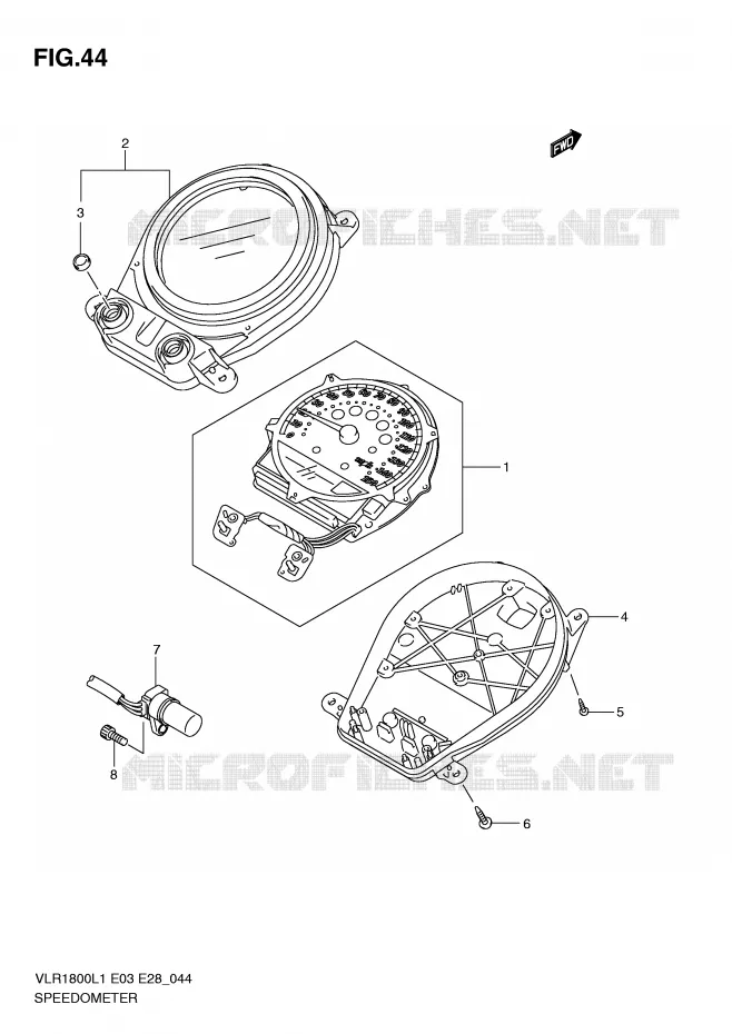 SNELHEIDSMETER (VLR1800TL1 E3) Suzuki MOTO 1800 INTRUDER 2011  VLR1800L1(E3/E28)