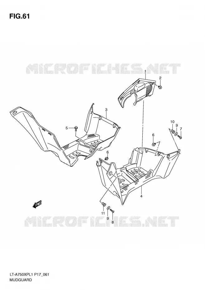 SPATBORD Suzuki QUAD 750 KINGQUAD 2011  LT-A750XPL1(P17)
