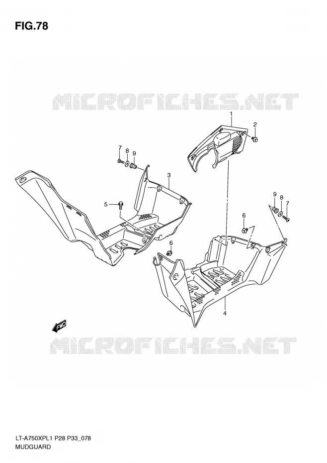 SPATBORD Suzuki QUAD 750 KINGQUAD 2011  LT-A750XPZL1(P28/P33)