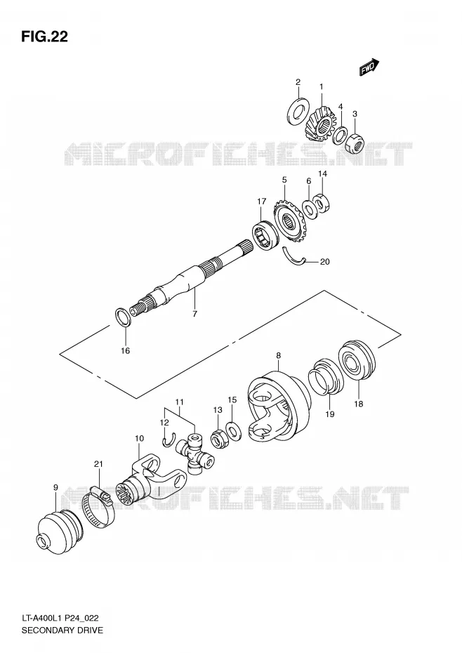 AANDRIJFAS Suzuki QUAD 400 KINGQUAD 2011  LT-A400L1(P24)