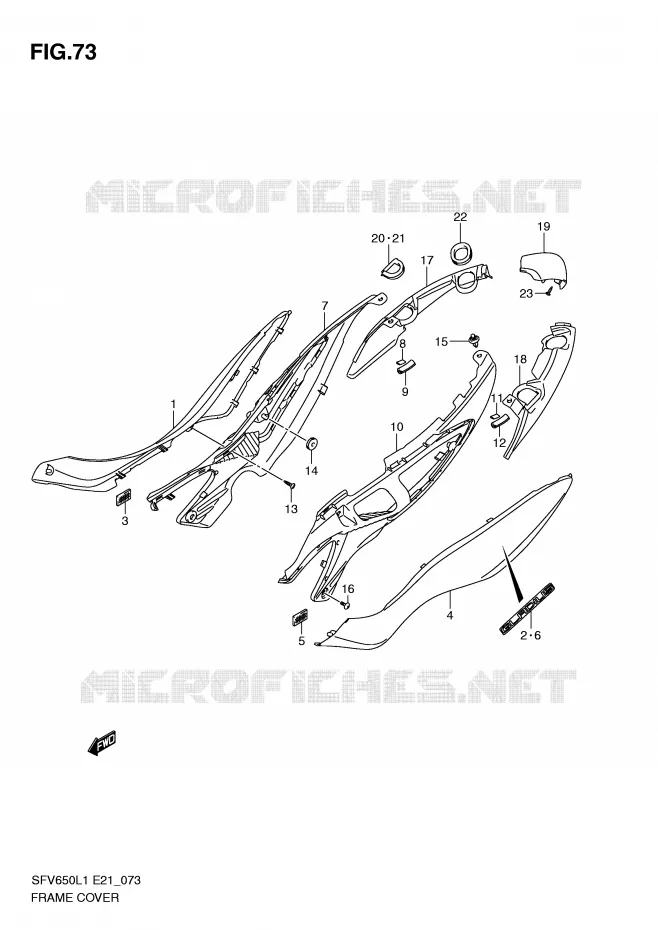 ACHTER KUIP Suzuki MOTO 650 GLADIUS 2011  SFV650UAL1(E21)