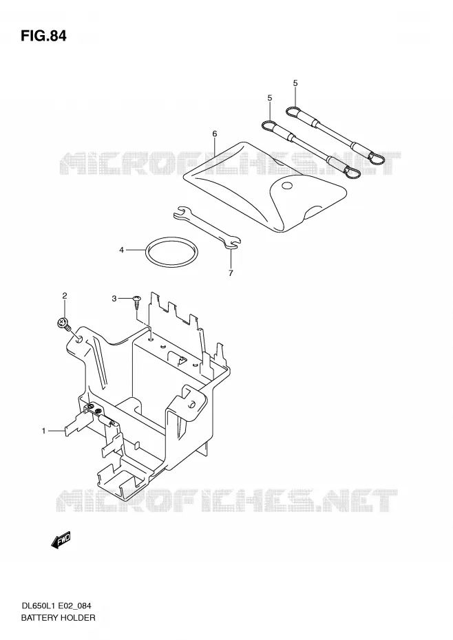 BATTERIJHOUDER Suzuki MOTO 650 V-STROM 2011  DL650UEL1(E2)