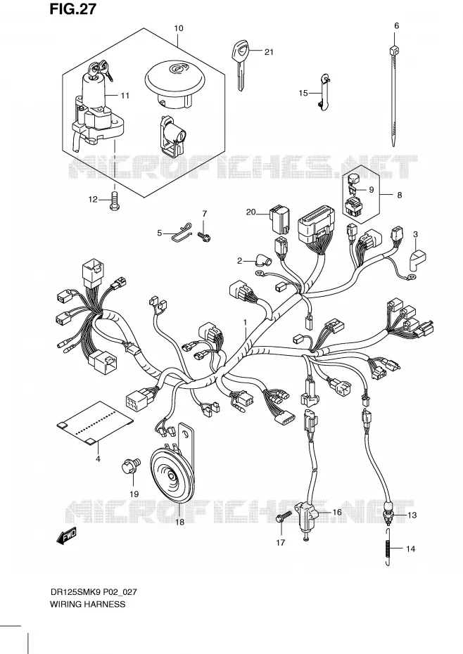 BEDRADING Suzuki MOTO 125 DR 2010  DR125SML0