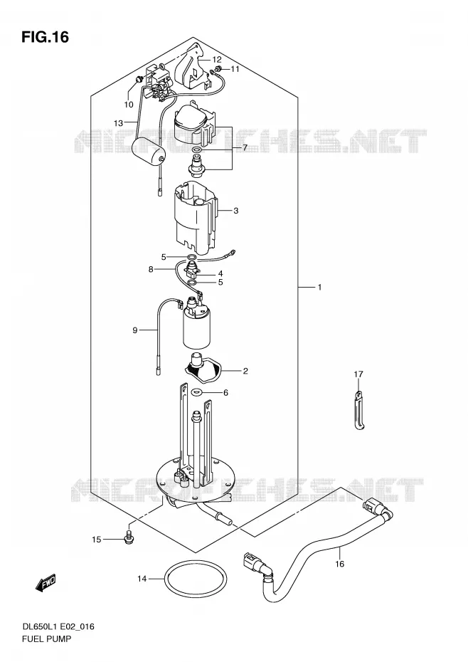 BENZINE POMP Suzuki MOTO 650 V-STROM 2011  DL650AL1(E2)