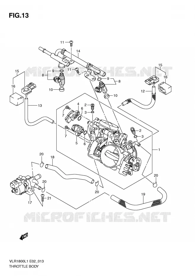 BRANDSTOFINJECTIE ASSY Suzuki MOTO 1800 INTRUDER 2011  VLR1800UFL1(E2)
