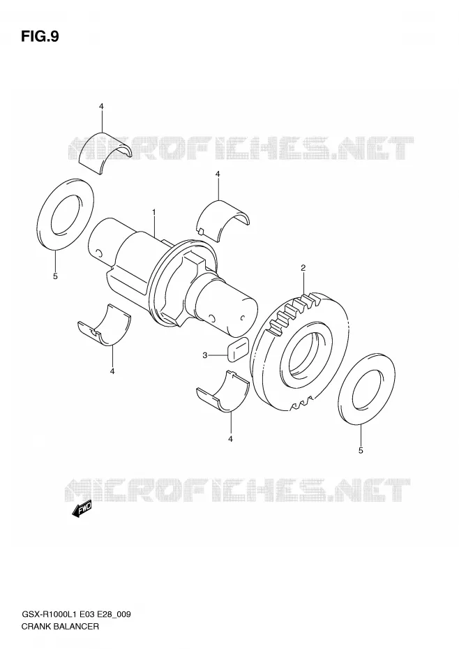 CRANK BALANCER Suzuki MOTO 1000 GSX-R 2011  GSX-R1000L1(E3/E28)