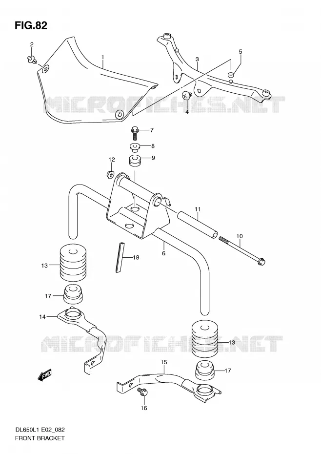 FRONT BRACKETS Suzuki MOTO 650 V-STROM 2011  DL650AL1(E2)